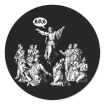 Jesus BRB lol shirt Sticker