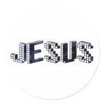 Jesus Brique Bleu foncé Stickers