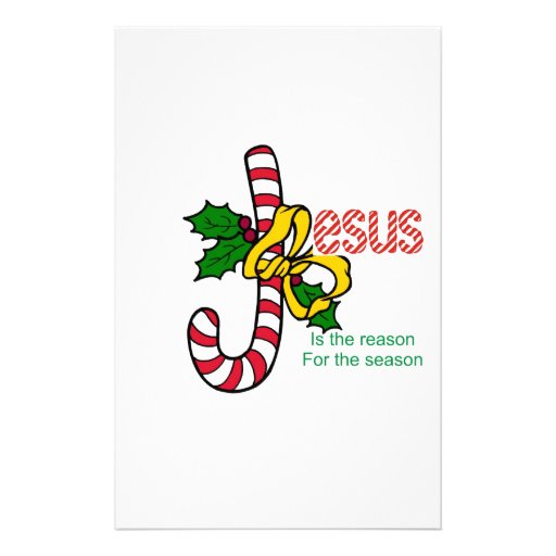 Jesus Candy Cane Customized Stationery
