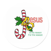 Jesus Candy Cane Sticker