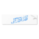Jesus cassé bleu clair bumper stickers