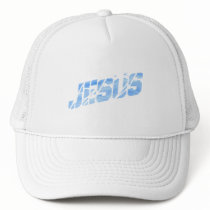 Jesus cassé bleu clair mesh hat