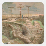 Jesus Christ alone on the Cross Stickers