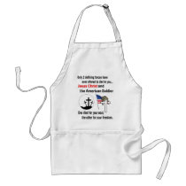 Jesus Christ and the American Soldier 2nd Version aprons