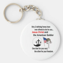 Jesus Christ and the American Soldier 2nd Version Keychain