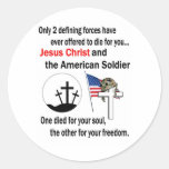 Jesus Christ and the American Soldier 2nd Version Sticker
