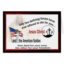 Jesus Christ and the American Soldier Card cards