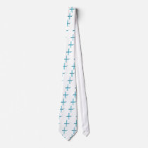 Jésus Christ croix bleue Neckties