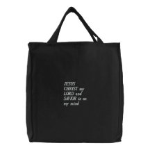 JESUS CHRIST my LORD and SAVIOR Embroidered Bag