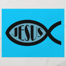 JESUS Christian Fish Symbol Full Color Flyer