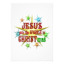 Jesus Christmas Sparkles Invite