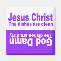JESUS CLEAN-DIRTY DISHWASHER MAGNET