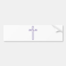 Jesus en croix lila bumper sticker