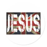 Jesus English Flag Sticker