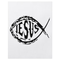 JESUS FISH DESIGN PERSONALIZED FLYER