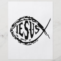 JESUS FISH DESIGN PERSONALIZED FLYER