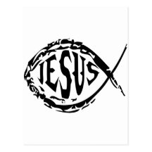JESUS FISH DESIGN POST CARD