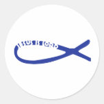 Jesus Fish - Jesus Is Lord Round Sticker