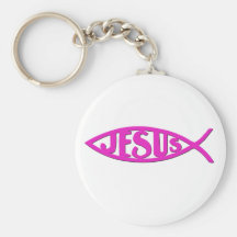 Jesus Fish (Keychain Pink)