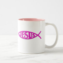 Jesus Fish (Mug Pink)