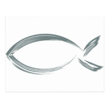 Jesus fish postcards