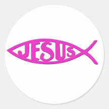 Jesus Fish (Stickers Pink)