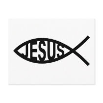 Jesus Fish Symbol Post Cards
