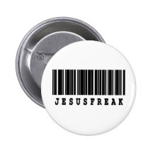 jesus freak barcode design button