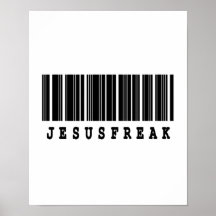 jesus freak barcode design print