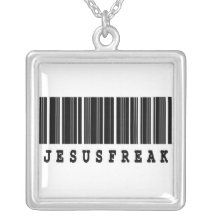 jesus freak funny barcode design pendants