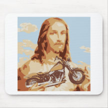 Jesus Harley Love Mousepads