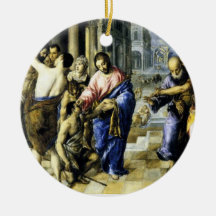 Jesus healing a blind man Ornament