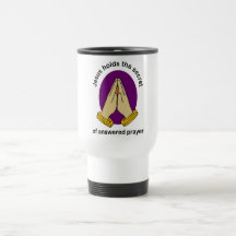 Jesus hold the answer of answered prayer mugs