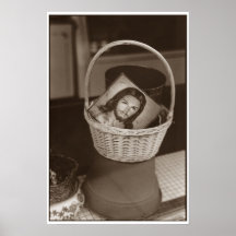 Jesus in a Basket Poster