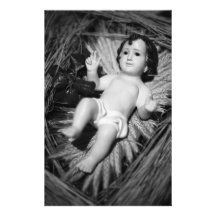 Jesus in the crib stationery design