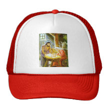 Jesus In The Manger Christmas Nativity Mesh Hats