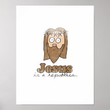 Jesus is a republican Faded.png Posters