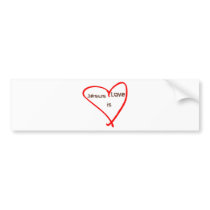 Jésus is love bumper stickers