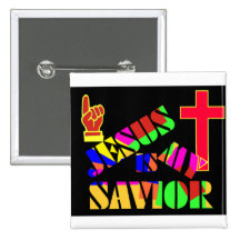 Jesus is my Saviour Christian Gift Pinback Button