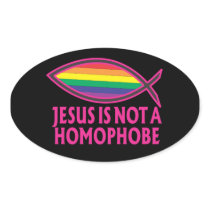 Jesus is not a homophobe sticker