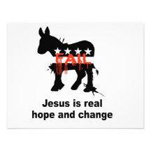 Jesus is real hope and change personalized announcements