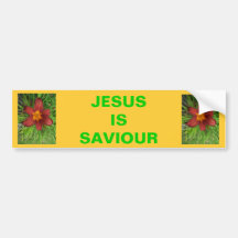 JESUS IS SAVIOUR BUMPER STICKERS