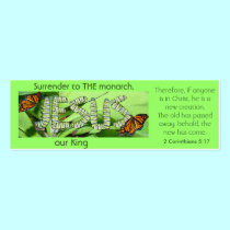 Jesus is THE monarch, our King Bookmark business cards