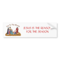 JESUS IS THE REASON FOR THE SEASON BUMPER STICKER