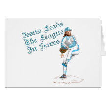 Jesus Leads The League In Saves Greeting Card
