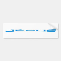 Jésus long Bleu Bumper Stickers