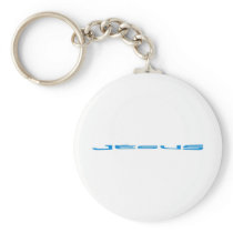 Jésus long Bleu Key Chains