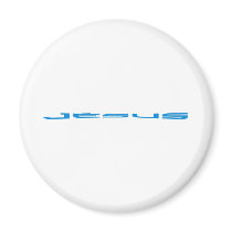 Jésus long Bleu Fridge Magnet