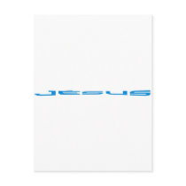 Jésus long Bleu Postcard