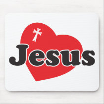 Jesus Love Mouse Pad
